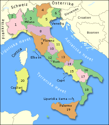 Karta Italiens Regioner – Karta 2020
